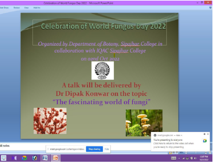 World Fungus Day-02/10/2022