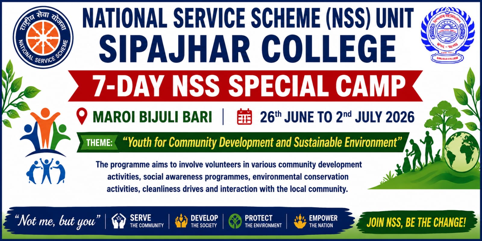 7-Day Special Camp by NSS unit, SIpajhar College