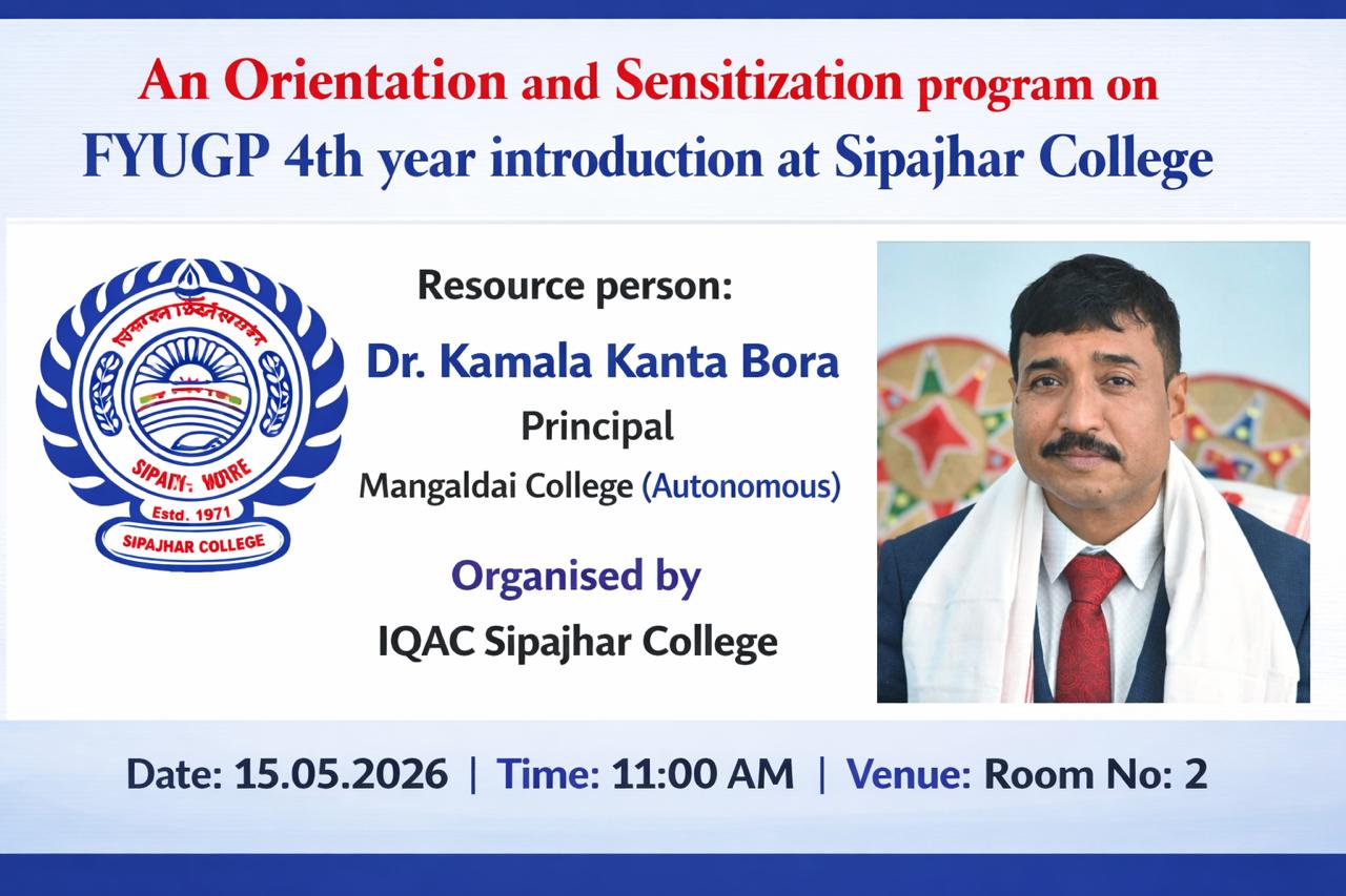 Orientation and Sensitisation programme on FYUGP 4th year